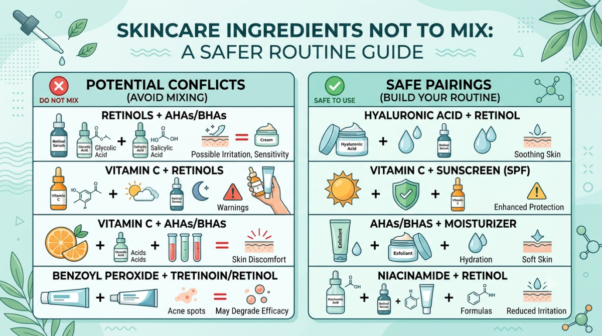 Skincare Ingredients Not to Mix: A Safer Routine Guide